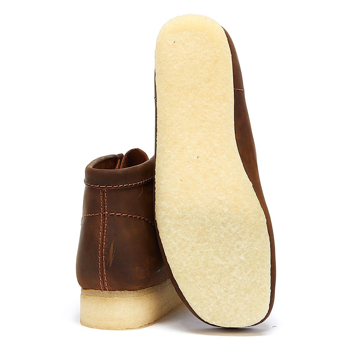 Clarks Originals Wallabee Leder Herren Bienenwachs Braun Stiefel