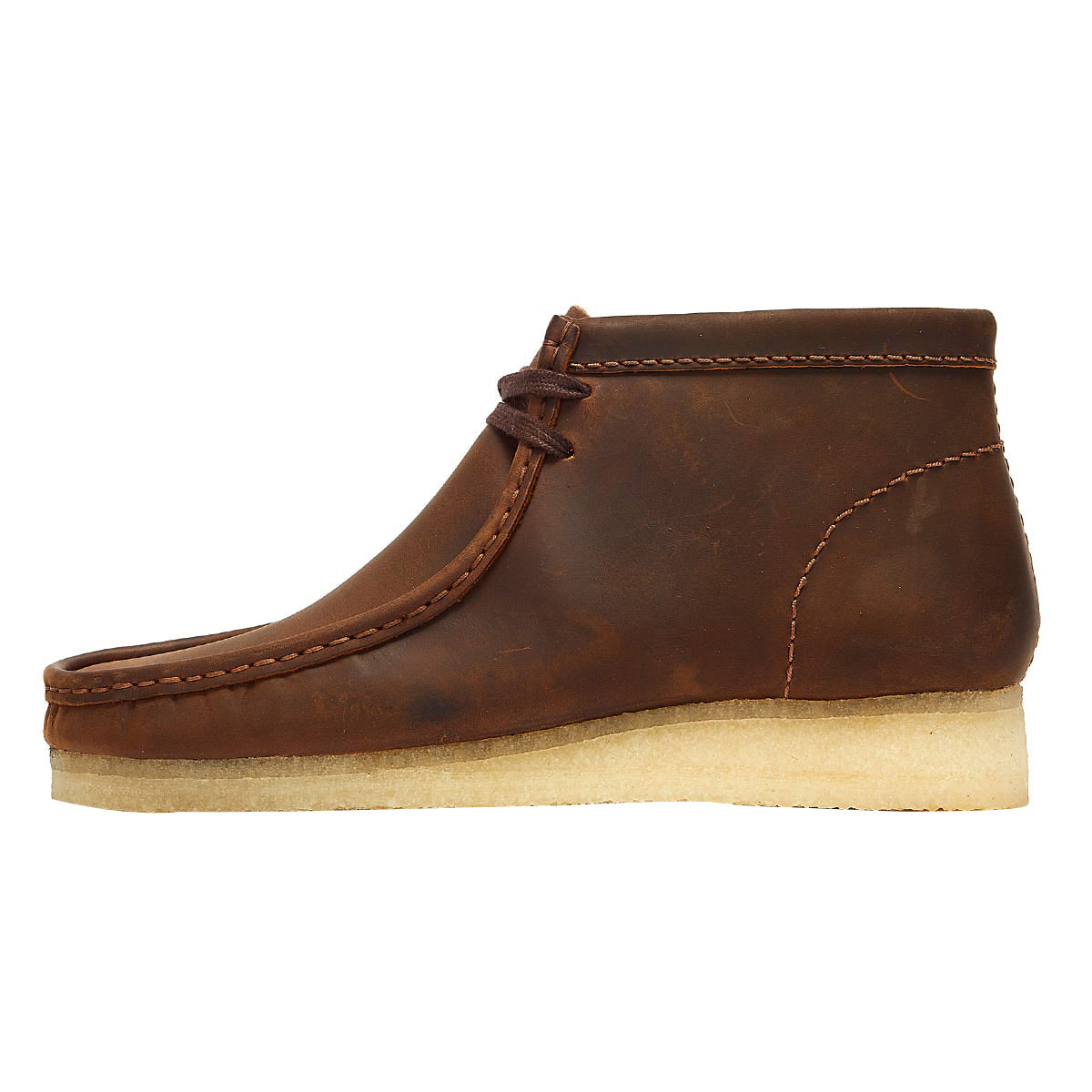 Clarks Originals Wallabee Leder Herren Bienenwachs Braun Stiefel