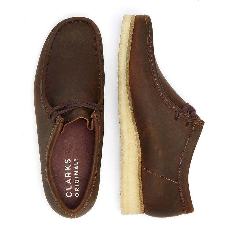 Clarks Originals Wallabee Leder Herren Schuhe Braun