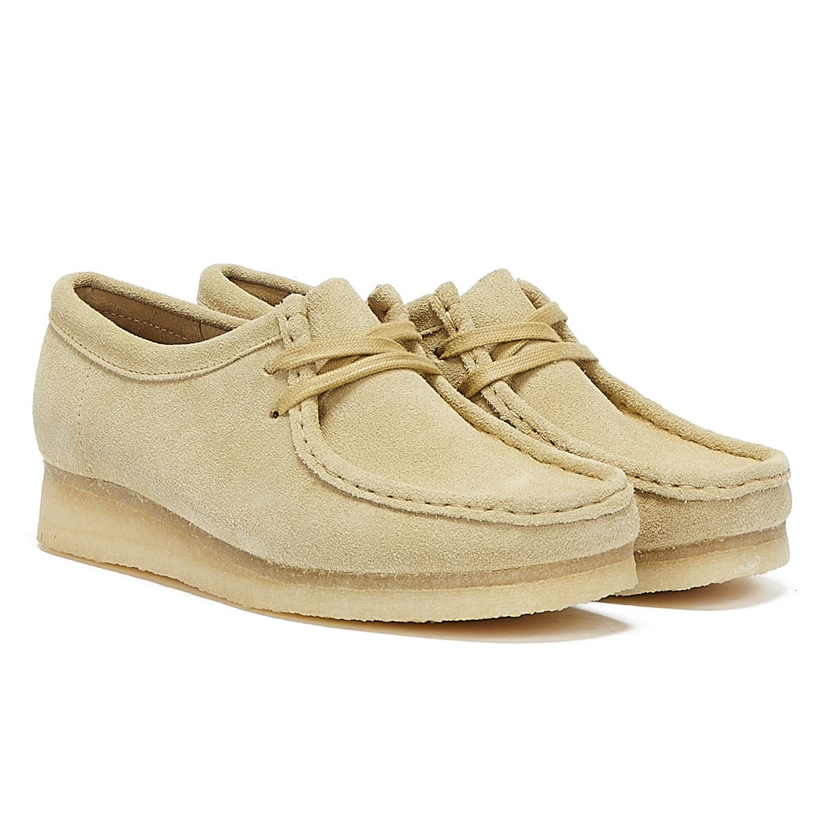 Clarks Originals Wallabee Damen Beige Wildleder Schuhe