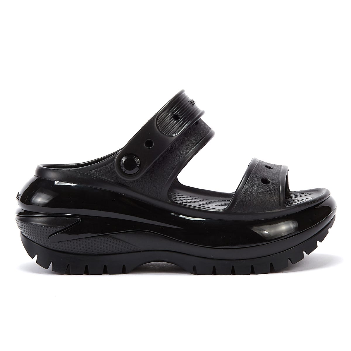 Crocs Classic Mega Crush Damen Schwarz Sandalen