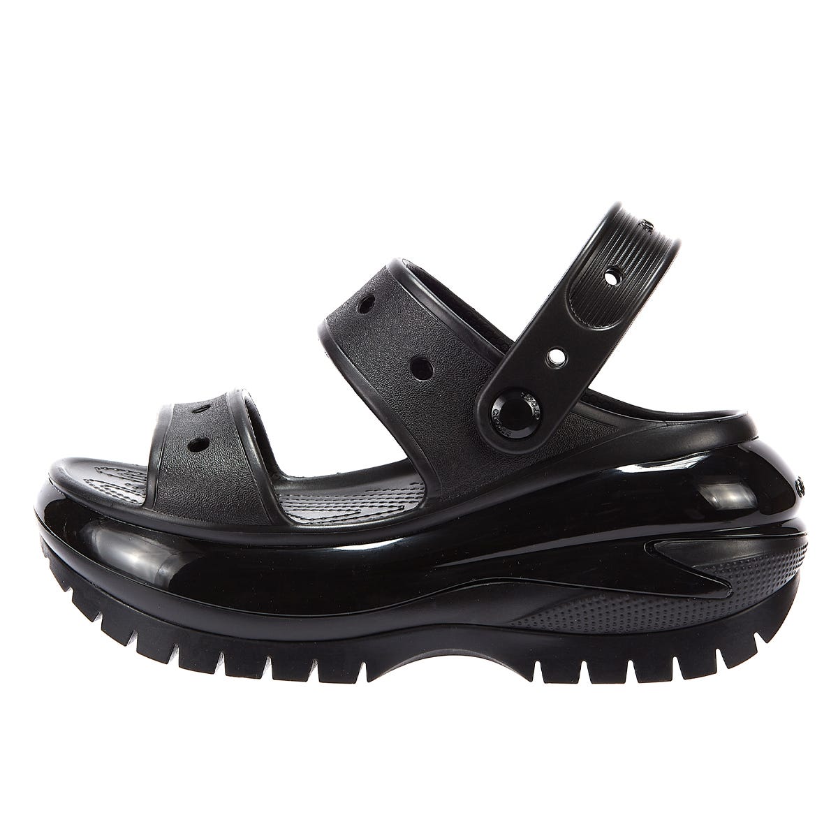 Crocs Classic Mega Crush Damen Schwarz Sandalen