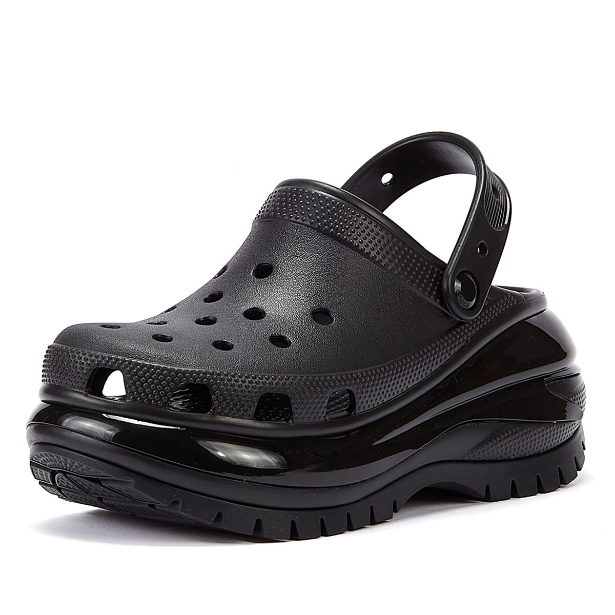 Crocs Classic Mega Crush Damen Schwarz Clogs