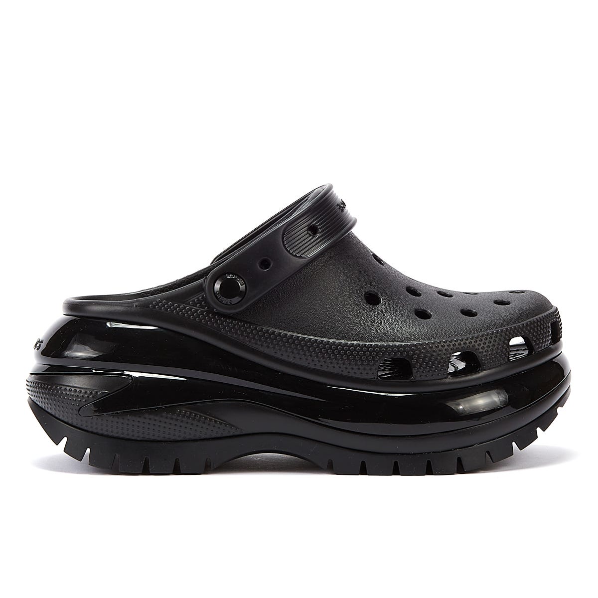 Crocs Classic Mega Crush Damen Schwarz Clogs
