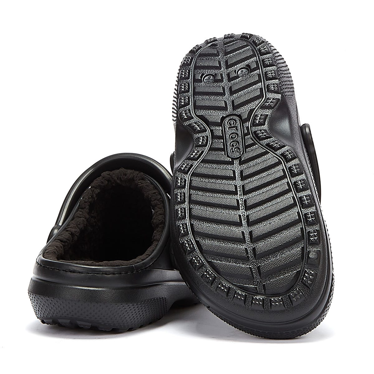Crocs Klassische Gefütterte Schwarze Damen-Clogs