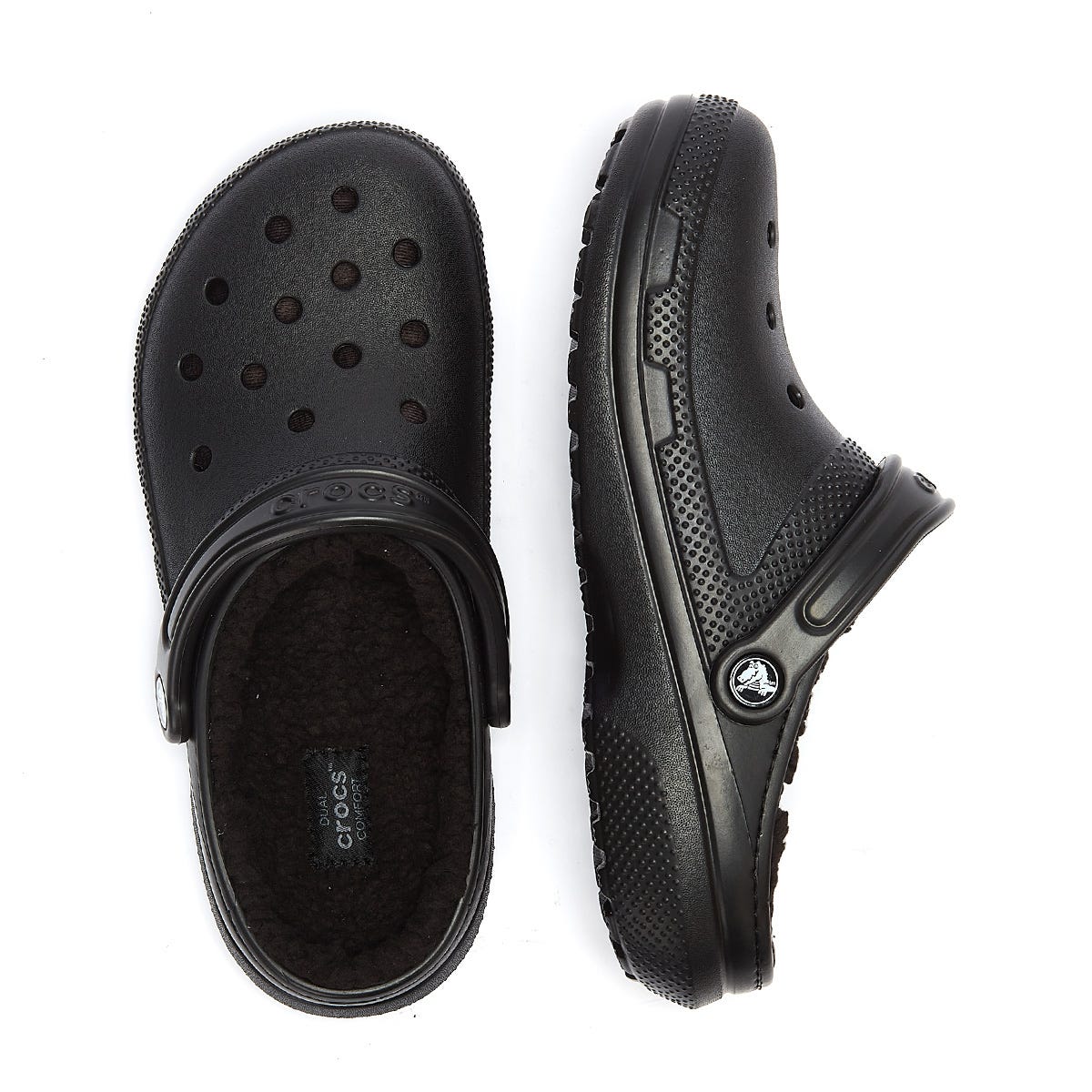 Crocs Klassische Gefütterte Schwarze Damen-Clogs