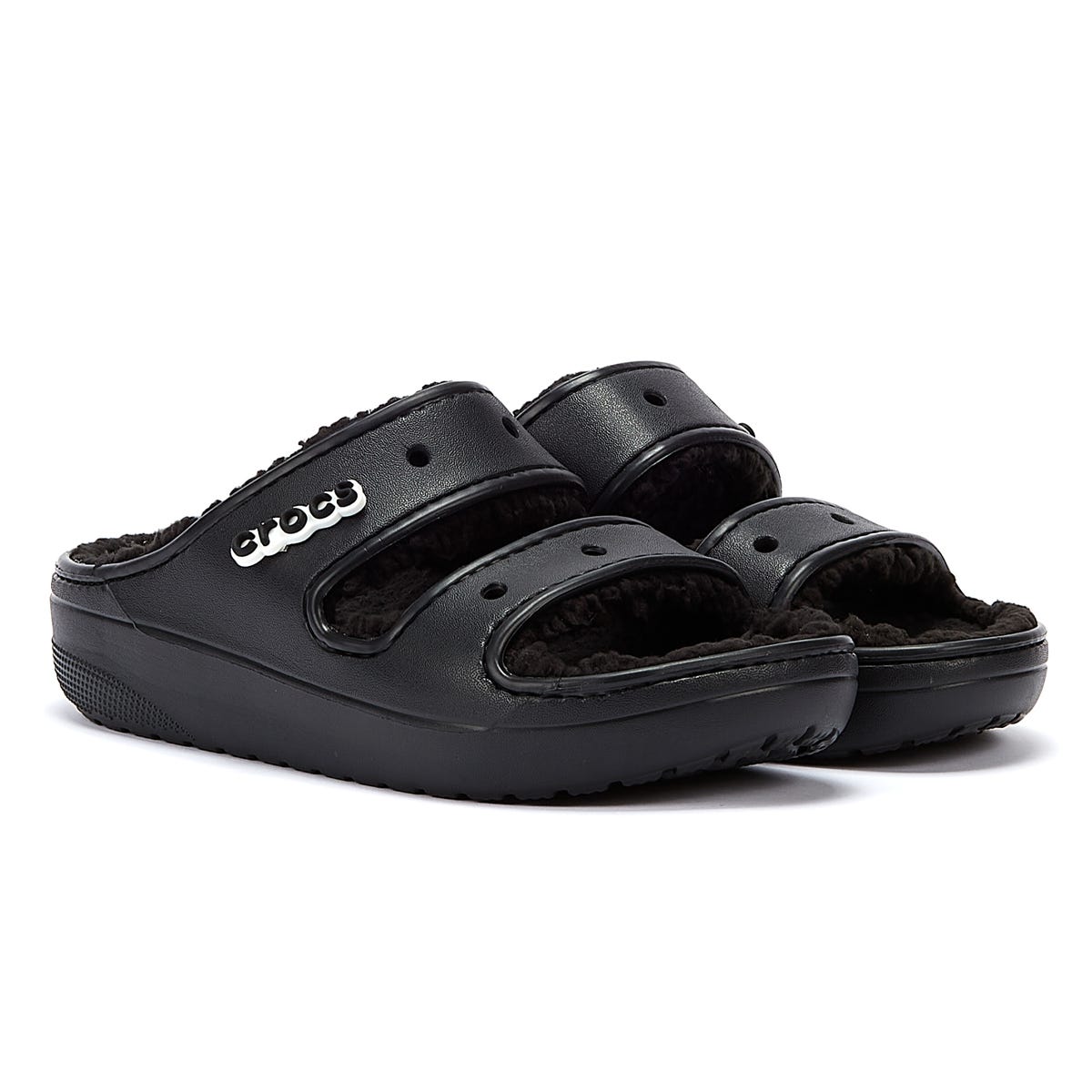 Crocs Klassische Cozzzy Damen-Sandalen In Schwarz.