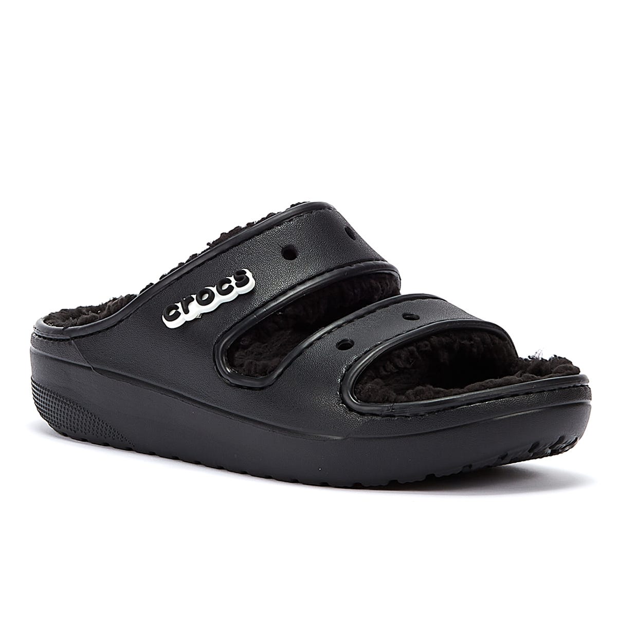 Crocs Klassische Cozzzy Damen-Sandalen In Schwarz.