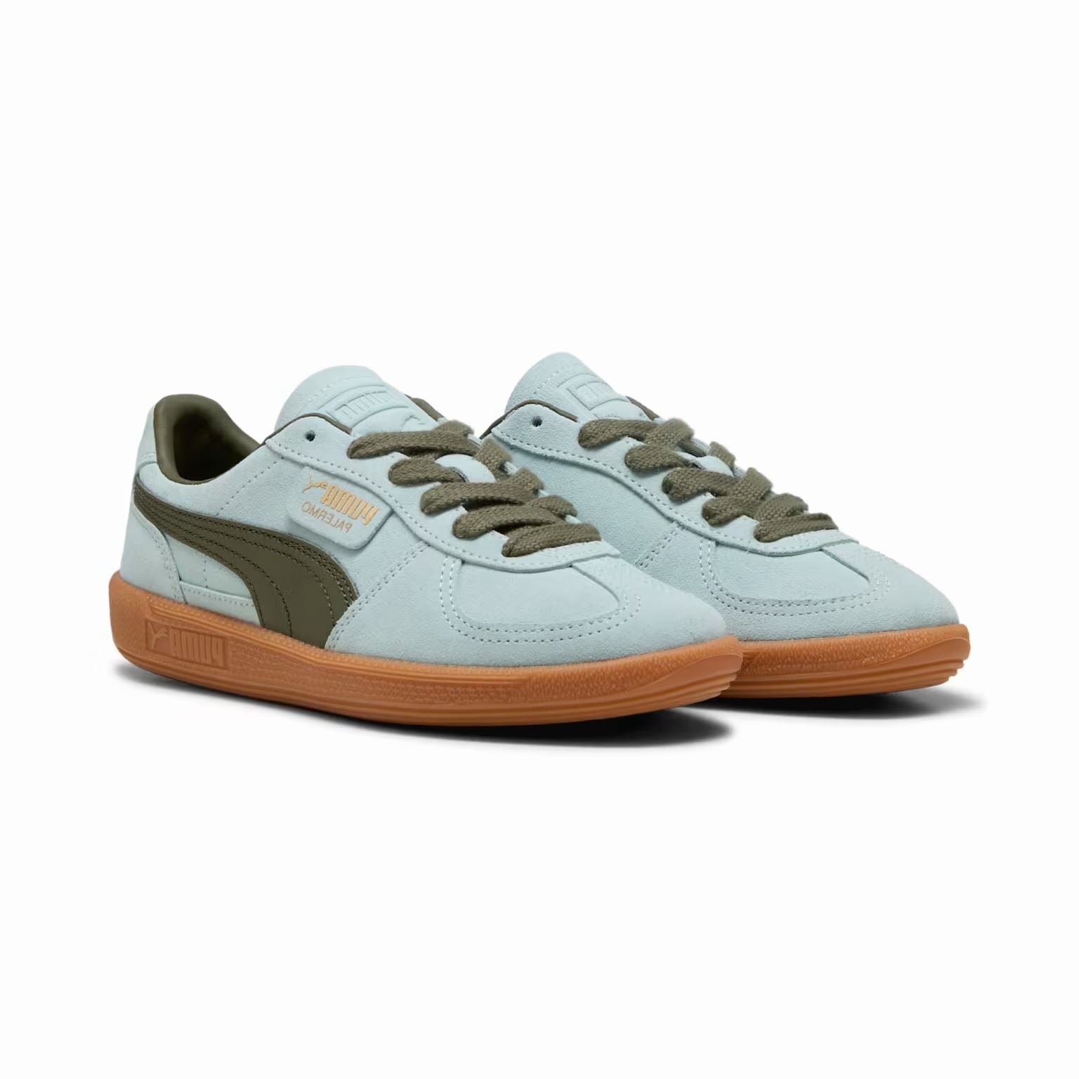 Puma Palermo Lederblaue Turnschuhe