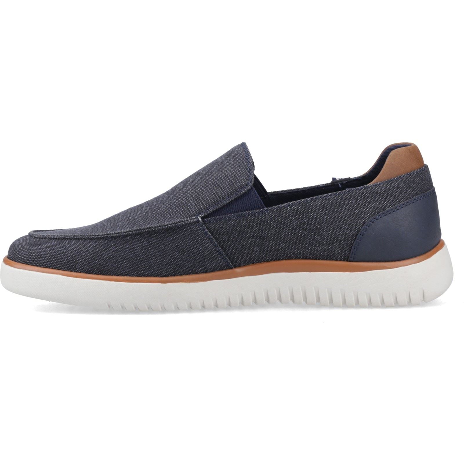 Hush Puppies Damon Slip on Textile Herren Navy Loafer