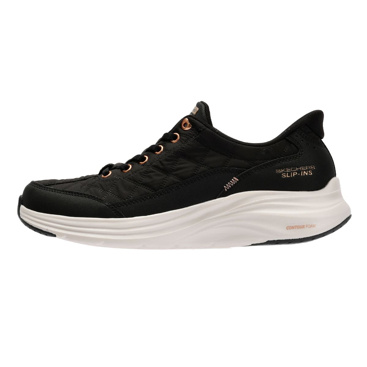 Skechers Slip-Ins Contour Foam Cozy Fit Damen Schwarze Sneaker
