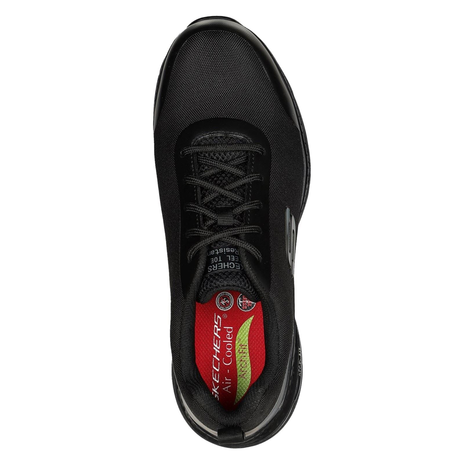 Skechers Workwear Arch Fit SR Ringstap Textil Herren Schwarze Sicherheits-Sneaker