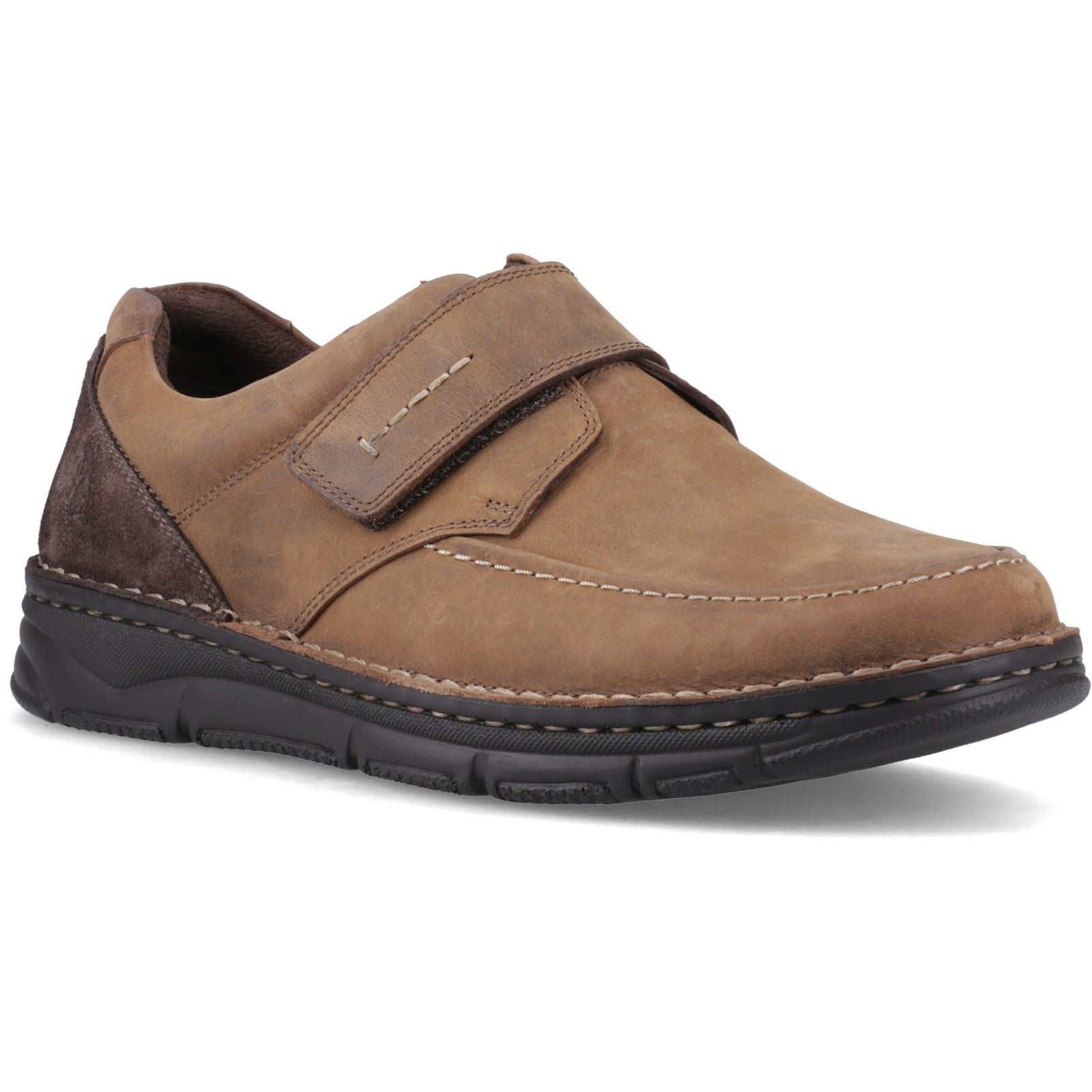 Hush Puppies Forde Touch Fastening Leder Herren Tan Freizeitschuhe