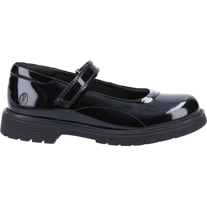 Hush Puppies Tally Junior Patent Mädchenschuhe Aus Schwarzem Lackleder