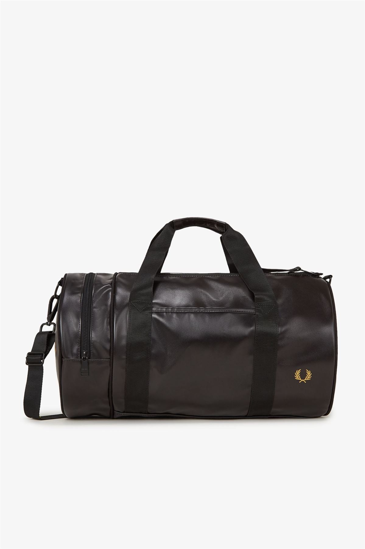 Fred Perry Tonal Classic Barrel Polyester Schwarz/Goldene Kreuztasche