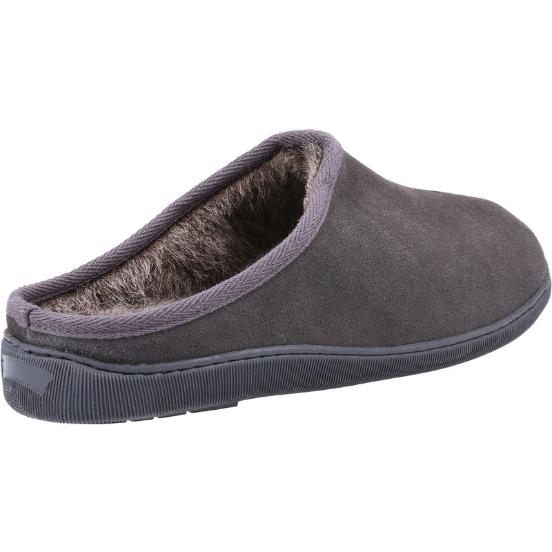 Hush Puppies Ashton Wildleder Herren Hausschuhe In Grau