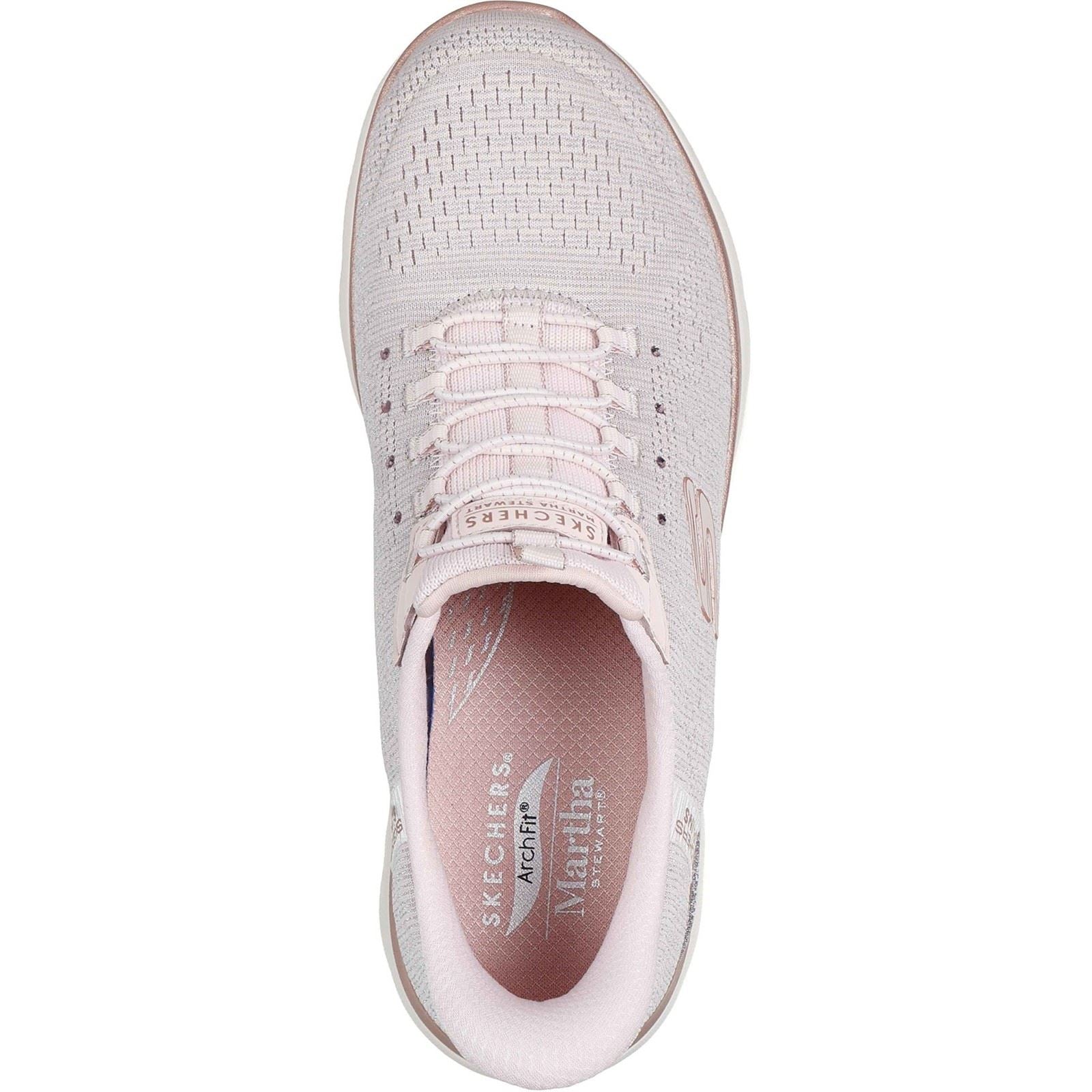 Skechers Arch Fit Summits - Soft Shimmer Textile Damen Sneaker In Hellrosa