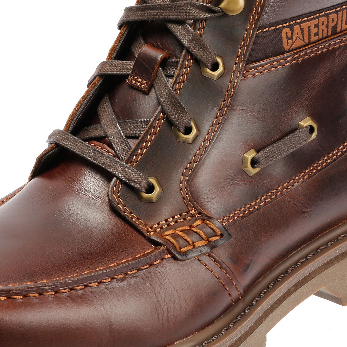 Caterpillar Colorado Boat Mid Leder Herren Braune Stiefel