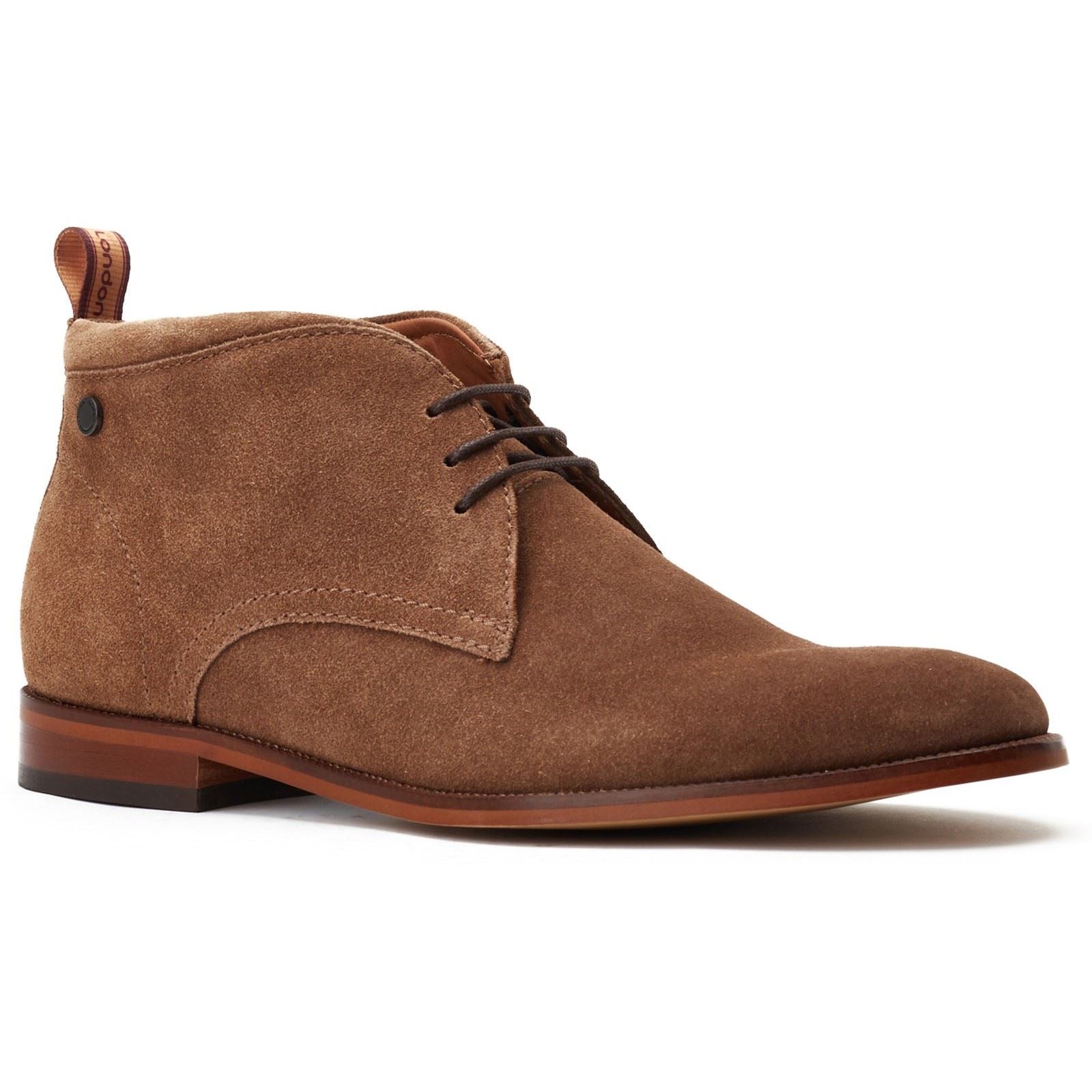 Base London Nolan Leder Herren Ginger Stiefel
