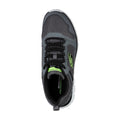 Skechers Track Knockhill Leder Herren Turnschuhe In Anthrazit/Schwarz