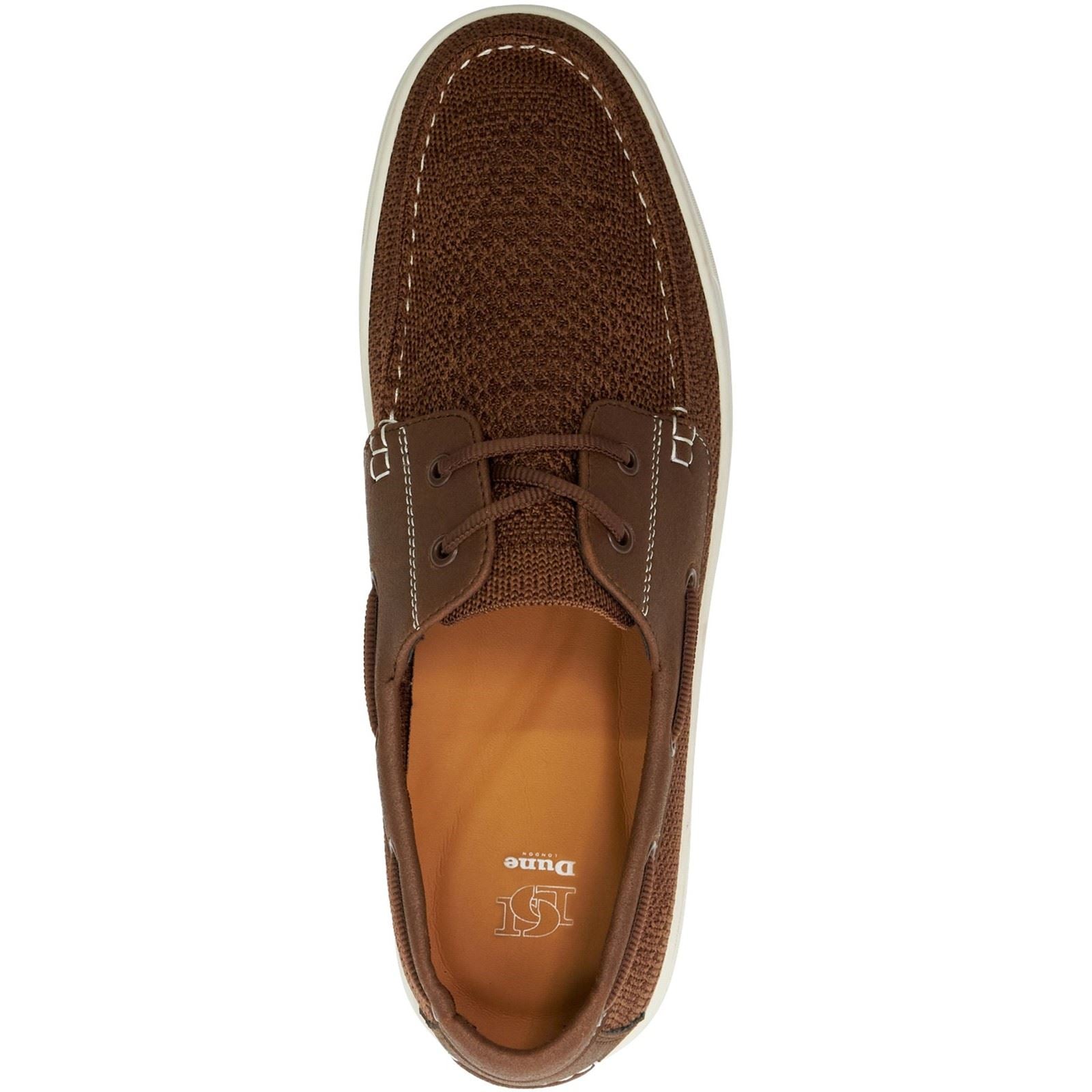 Dune Blaizerss Herren Bootsschuhe Aus Stoff In Braun
