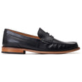Base London Garfield Leder Herren Schwarze Mokassins