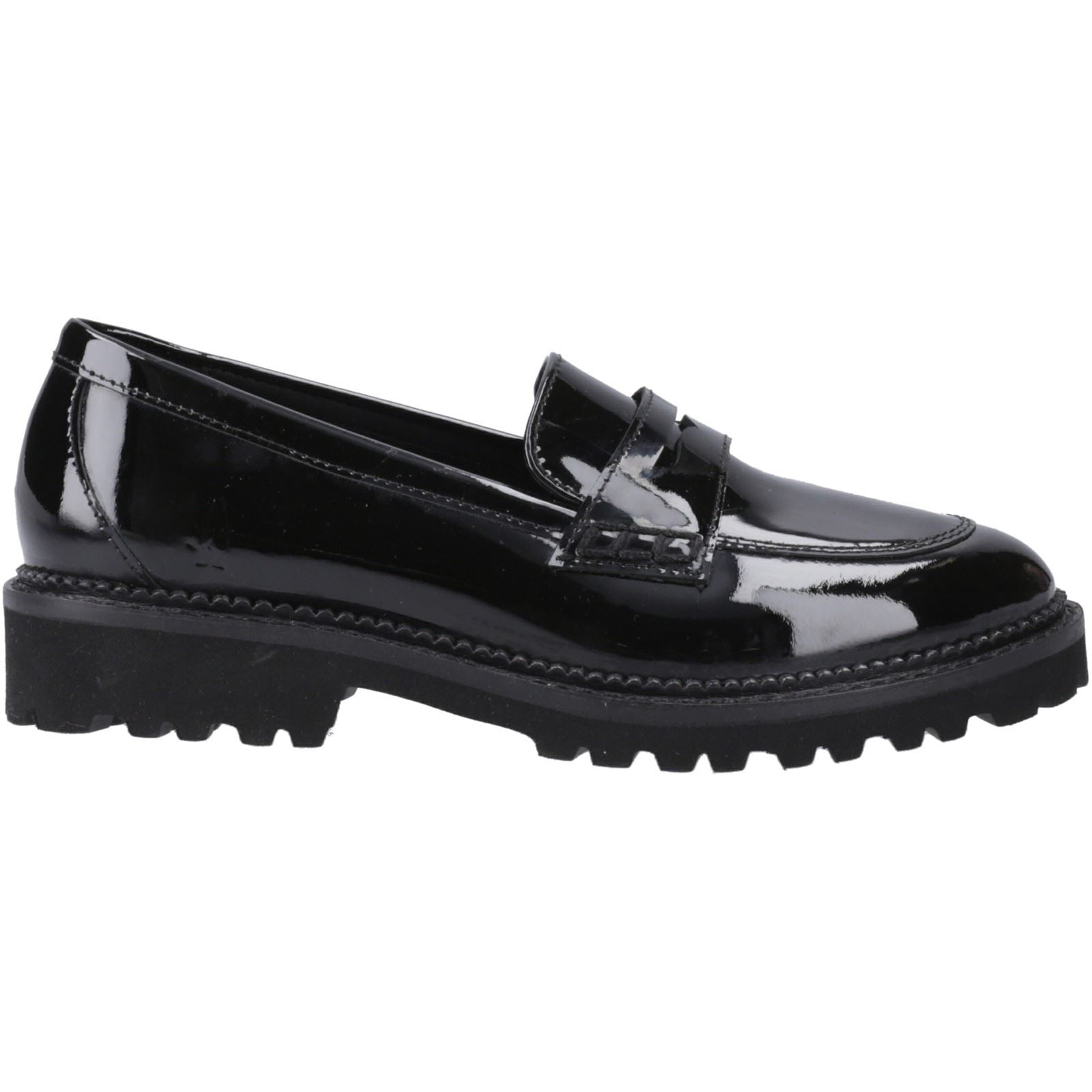 Hush Puppies Grazia Mädchenschwarze Slipper Aus Leder