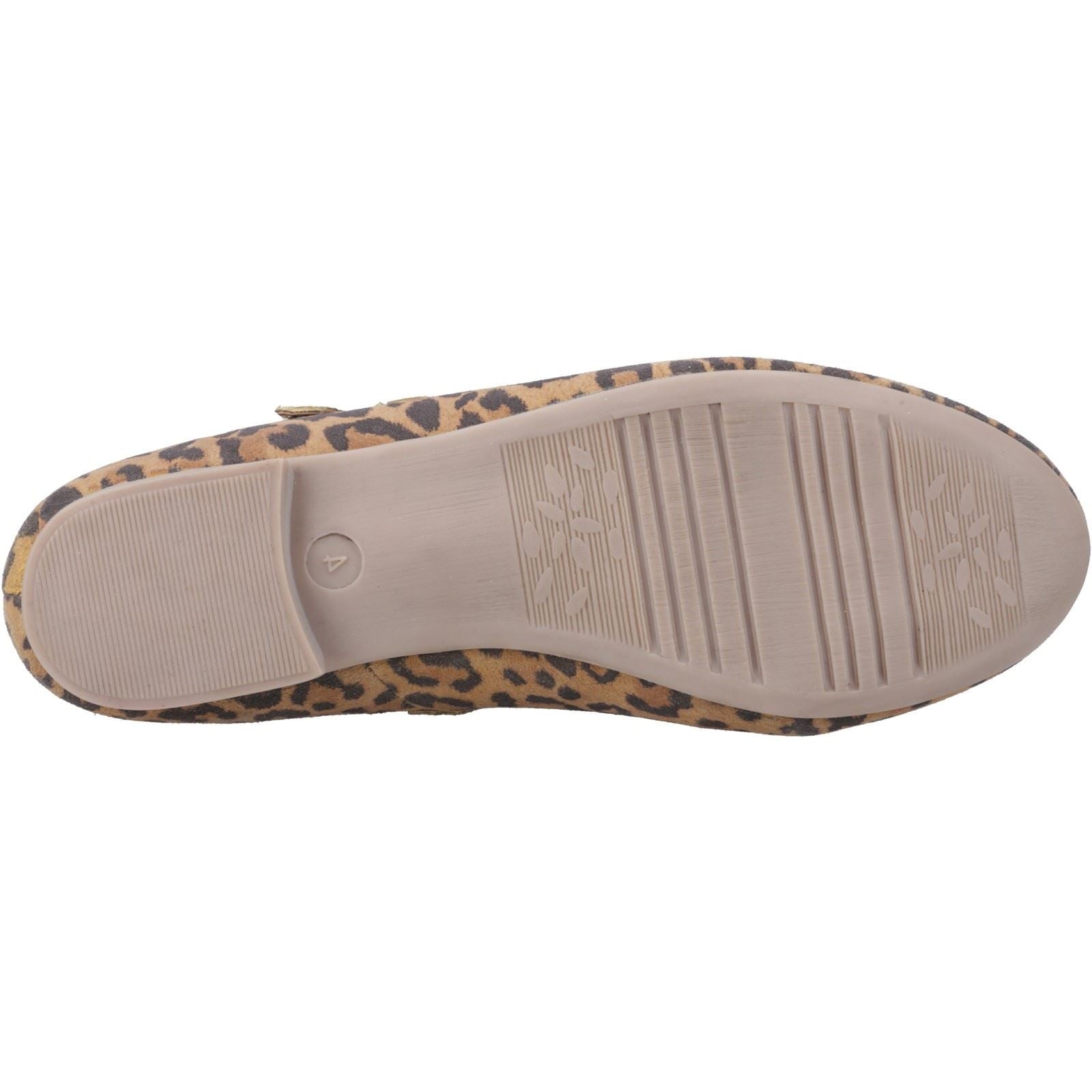Hush Puppies Nancy Mary Jane Damen Loafers Aus Leder Mit Leopardenmuster
