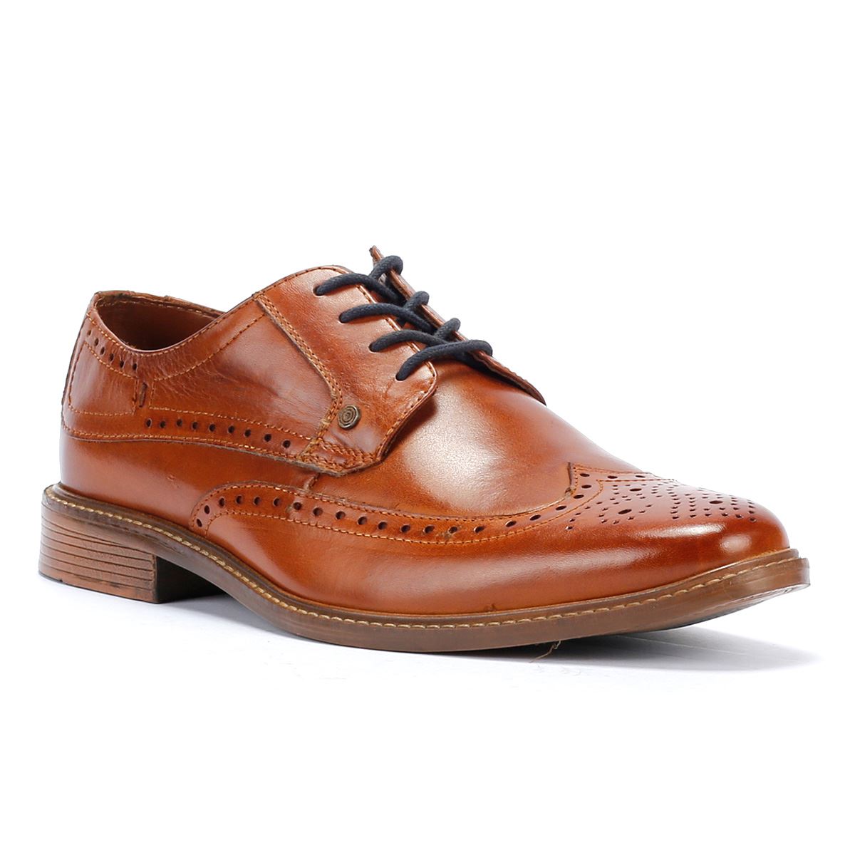 Lambretta Harvey Brogue Herren-Schnürschuhe Aus Braunem Leder