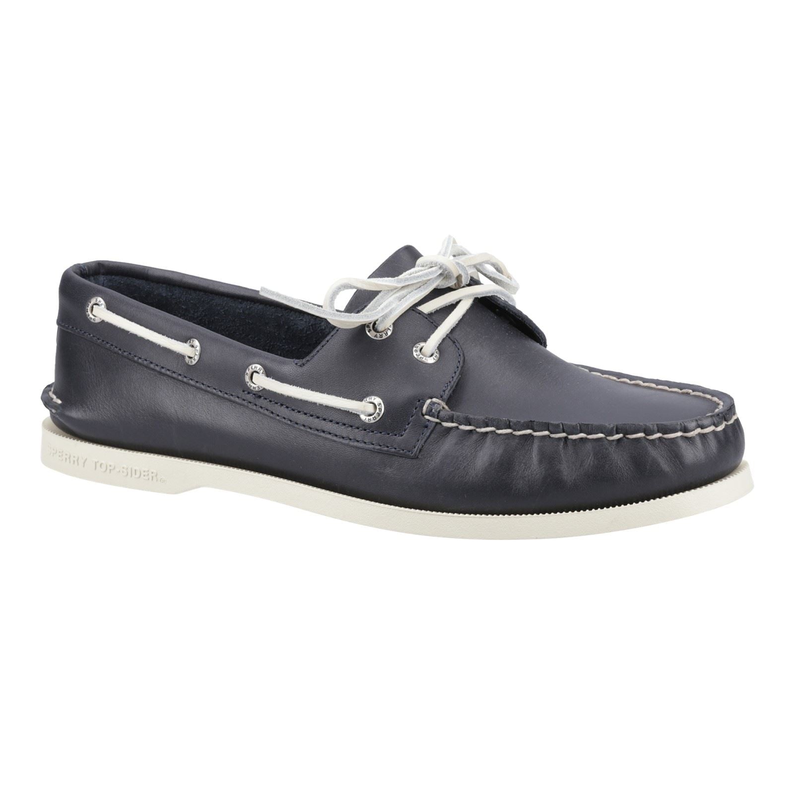 Sperry Authentic 2 Eye Herren Bootsschuhe Aus Leder In Marineblau