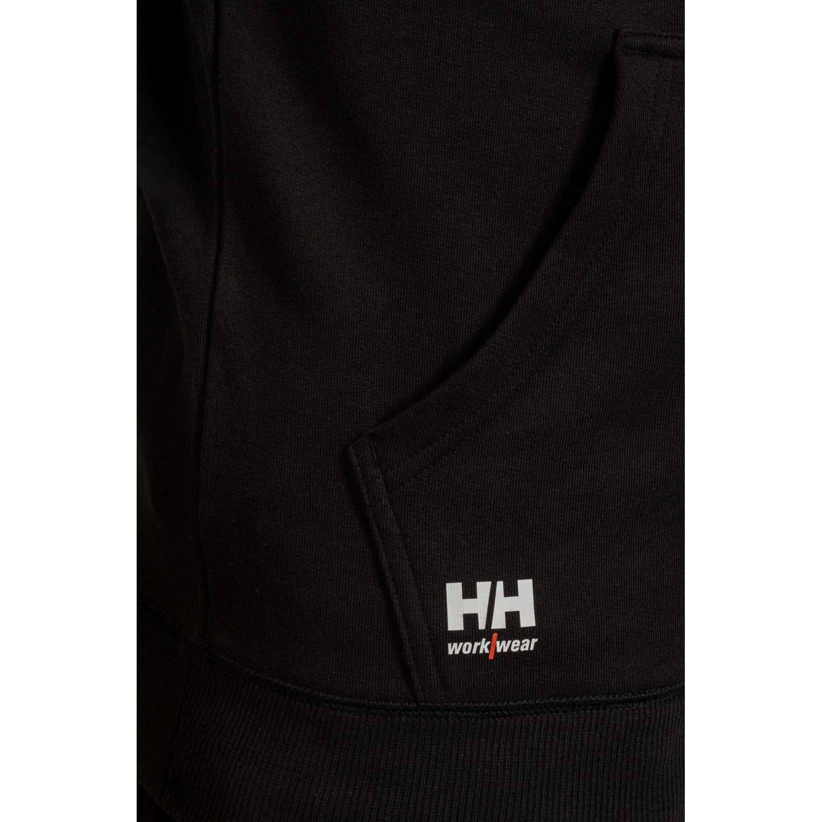 Helly Hansen Workwear Manchester Zip Baumwolle Herren Schwarzes Kapuzensweatshirt