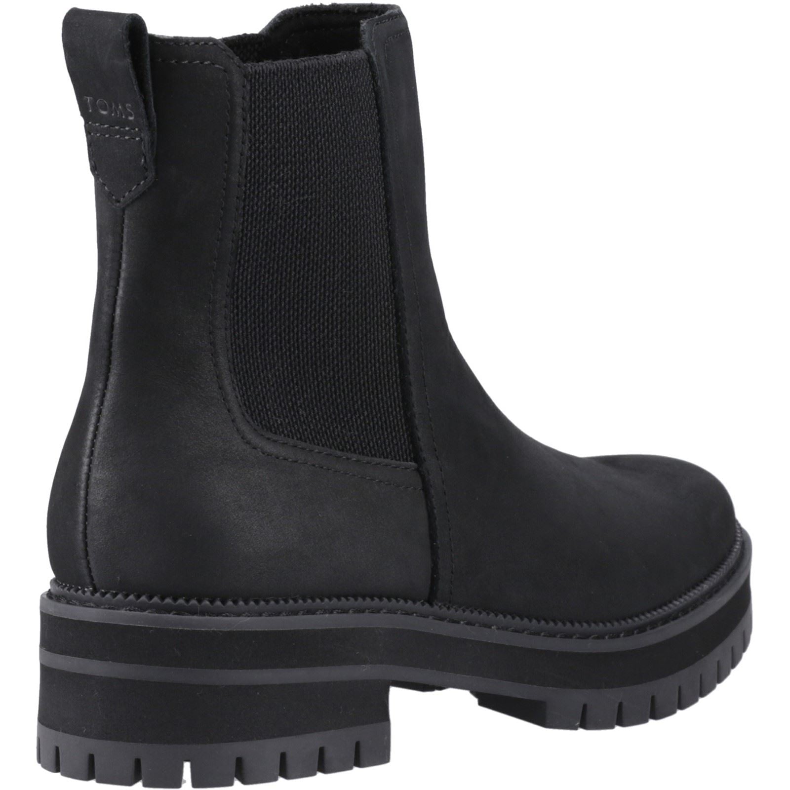 TOMS Bennet Leder Damen Schwarze Stiefel