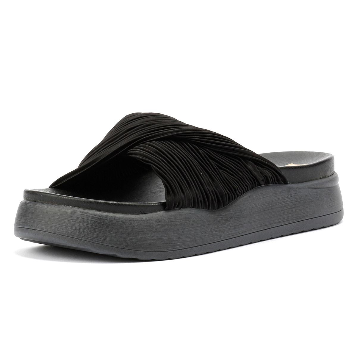 Desert Fleur Gabbro Satin Damen Sandalen In Schwarz