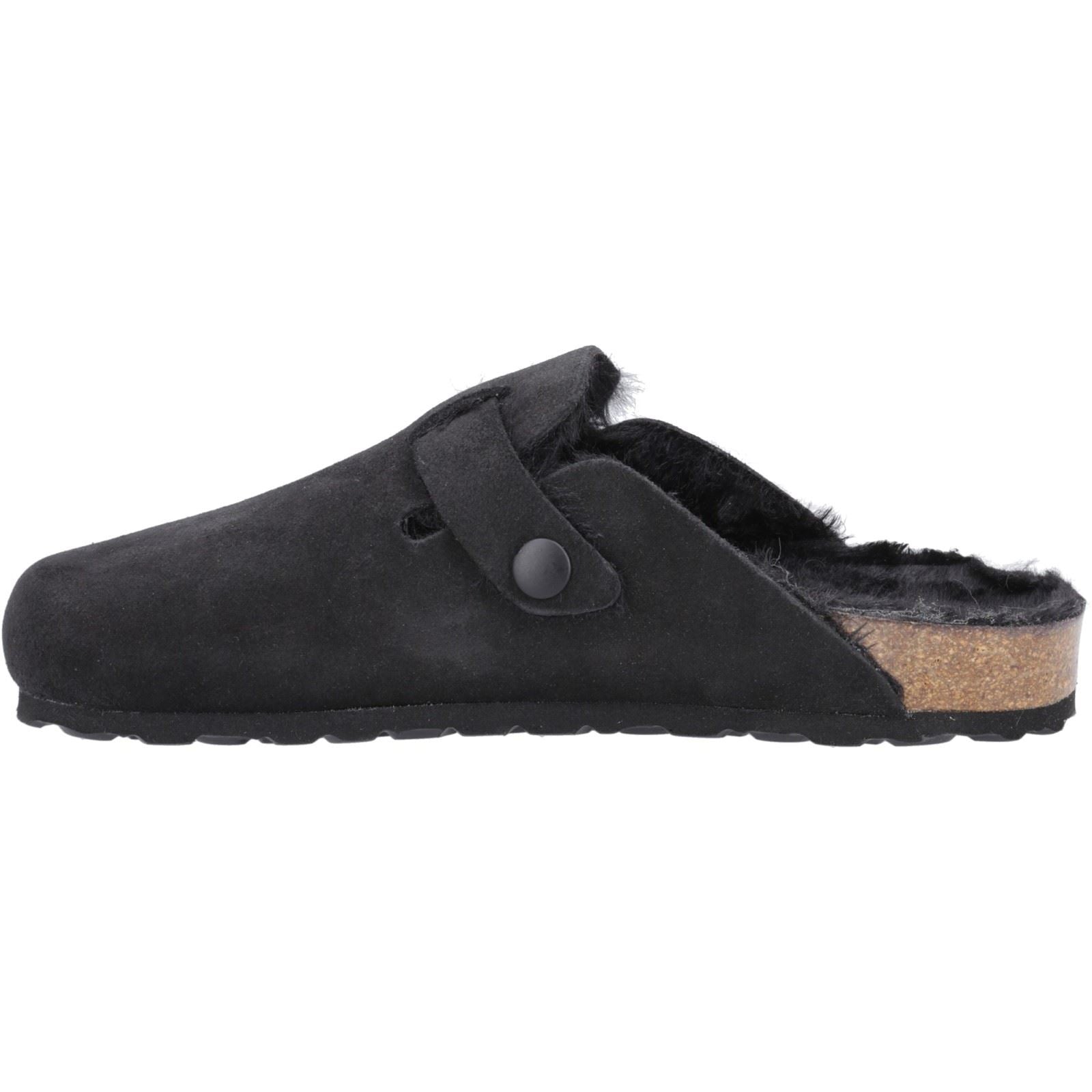 Hush Puppies Jade Leder Damen Schwarze Farbe Hausschuhe