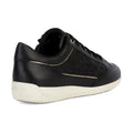 Geox D MYRIA Kunstleder-Damensneaker In Schwarz
