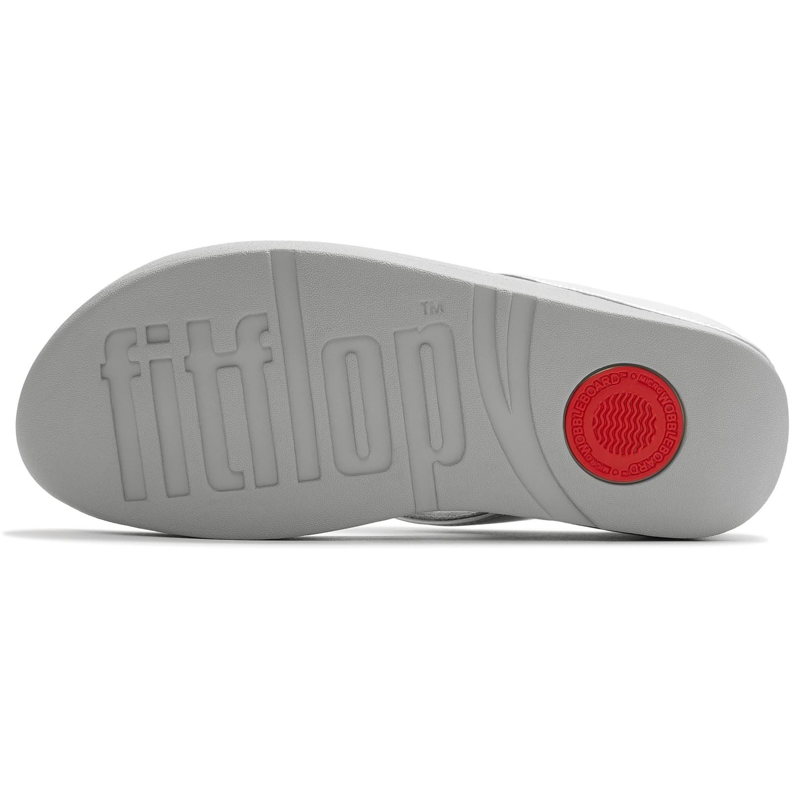 Fitflop Fino Toe-Post Polyurethan Damen Silber Sandalen
