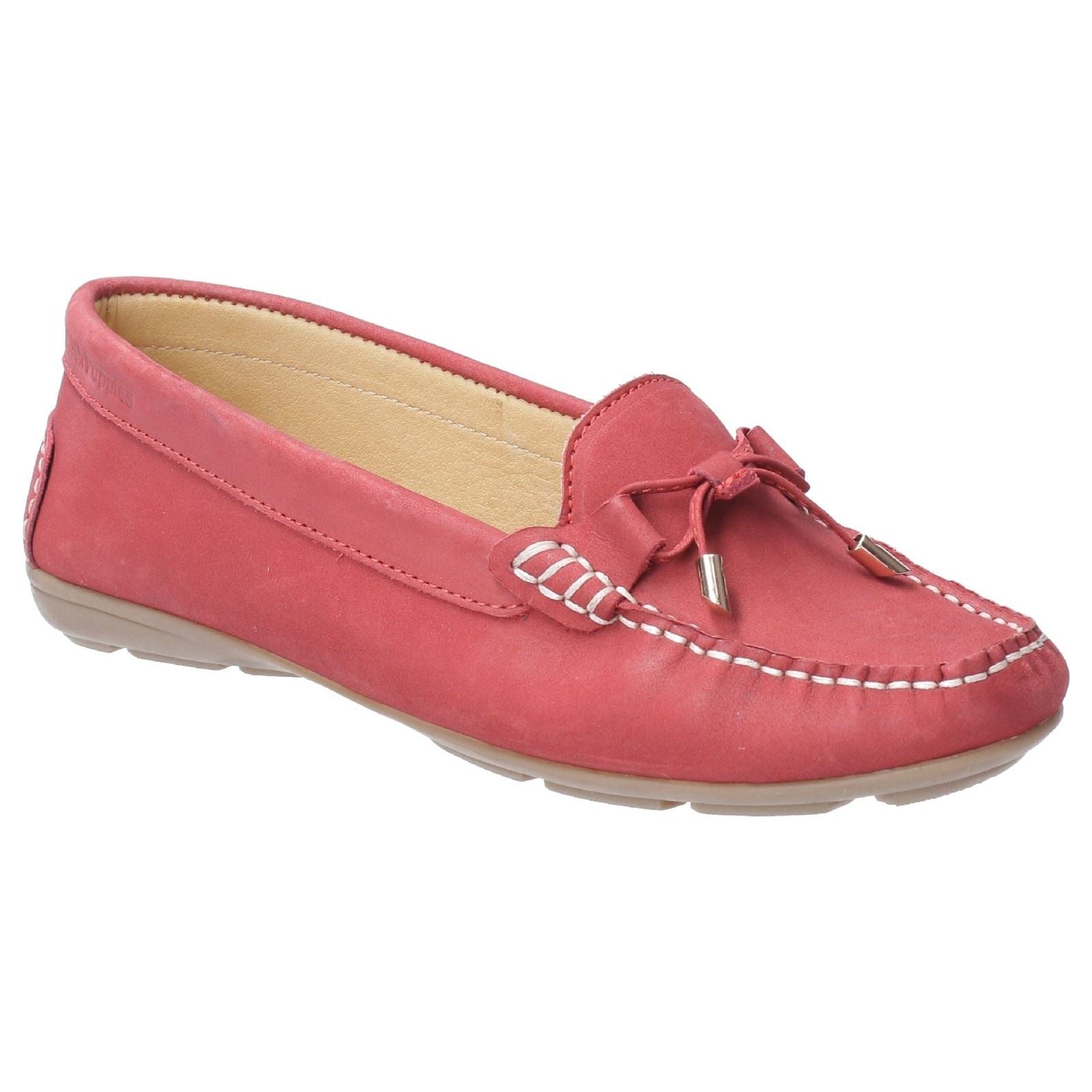 Hush Puppies Maggie Leder-Damenschuhe, Rote Loafer