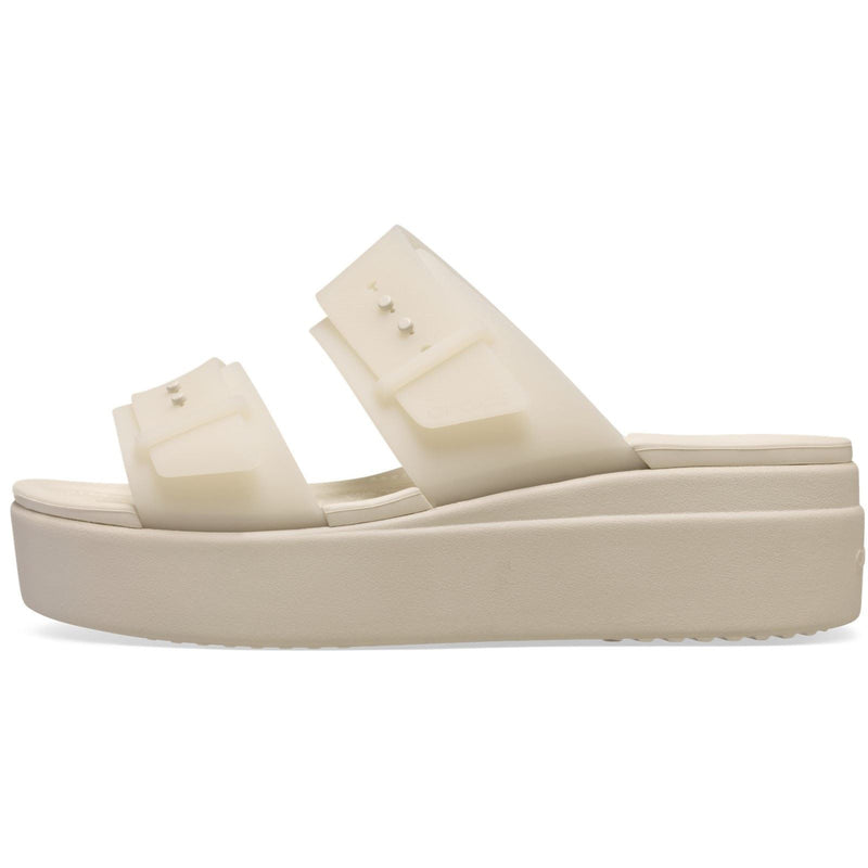 Crocs Brooklyn Buckle Low Wedge Damen Sandstein Sandalen