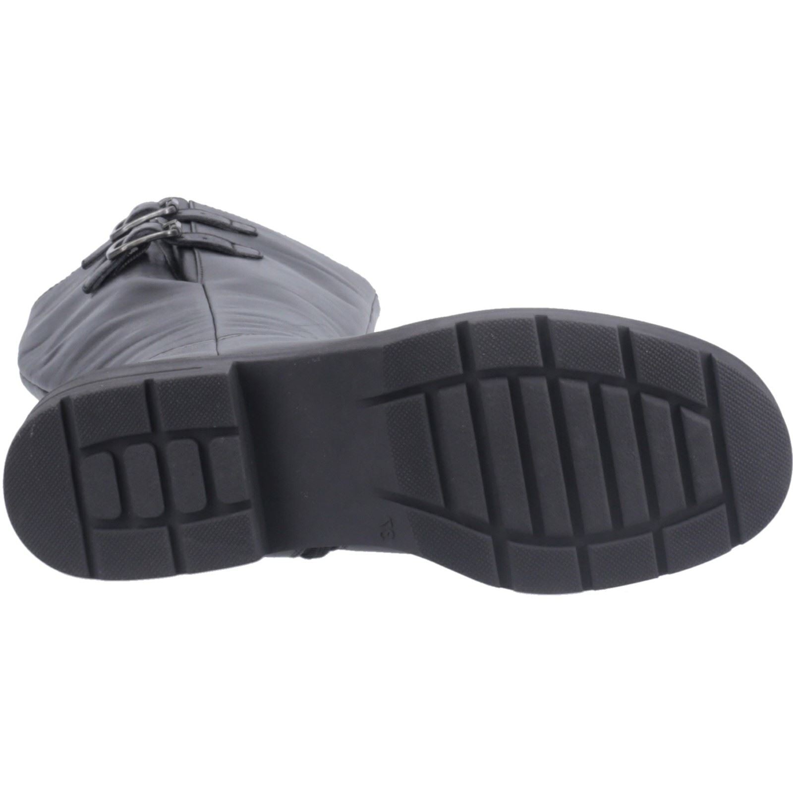 Hush Puppies Tallulah Damen Schwarze Farbe Lederstiefel