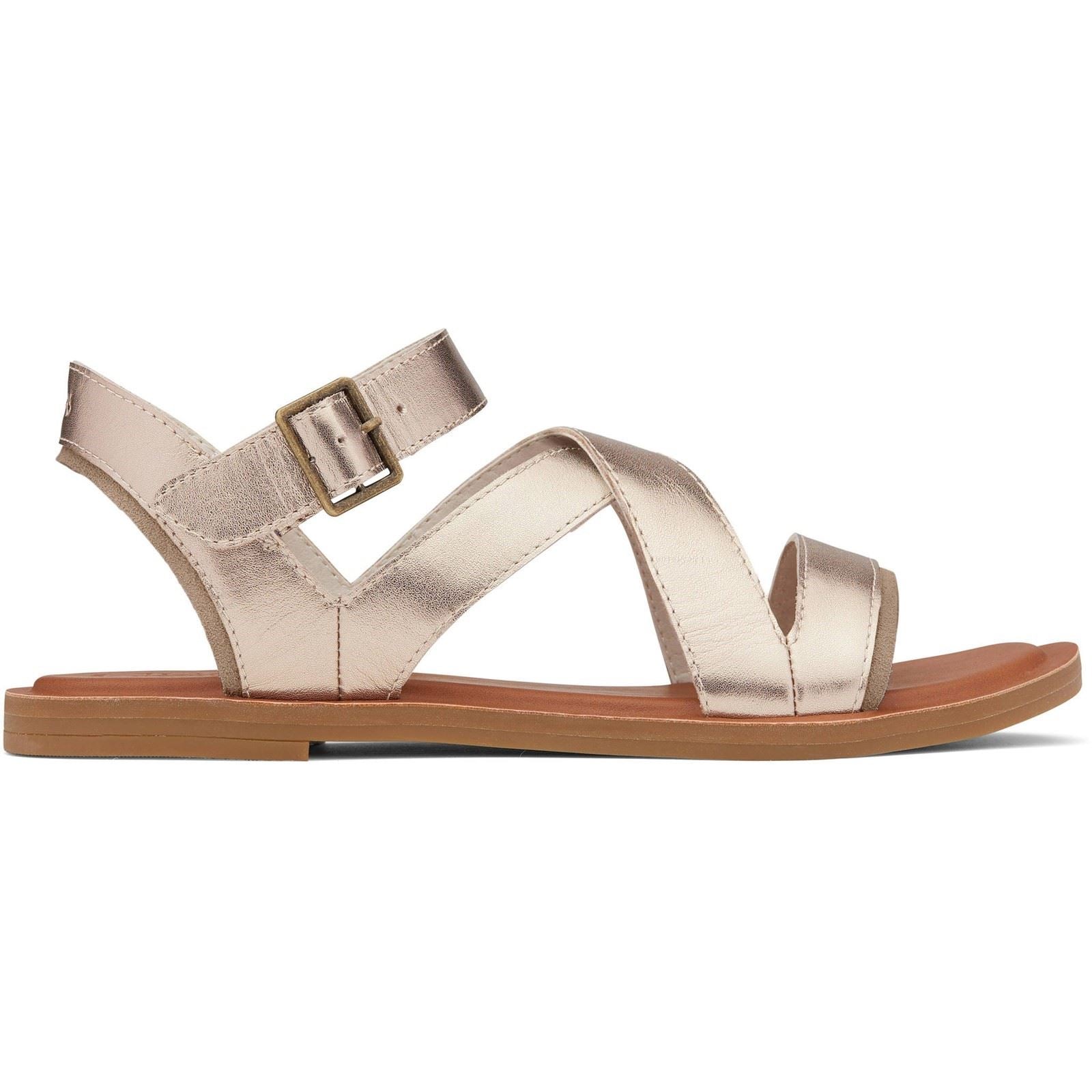 TOMS Sloane Leder Frauen Leichte Gold Wedges