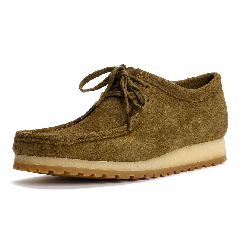 Clarks Originals Wallabee RB Herren Wildleder Schnürschuhe In Grün