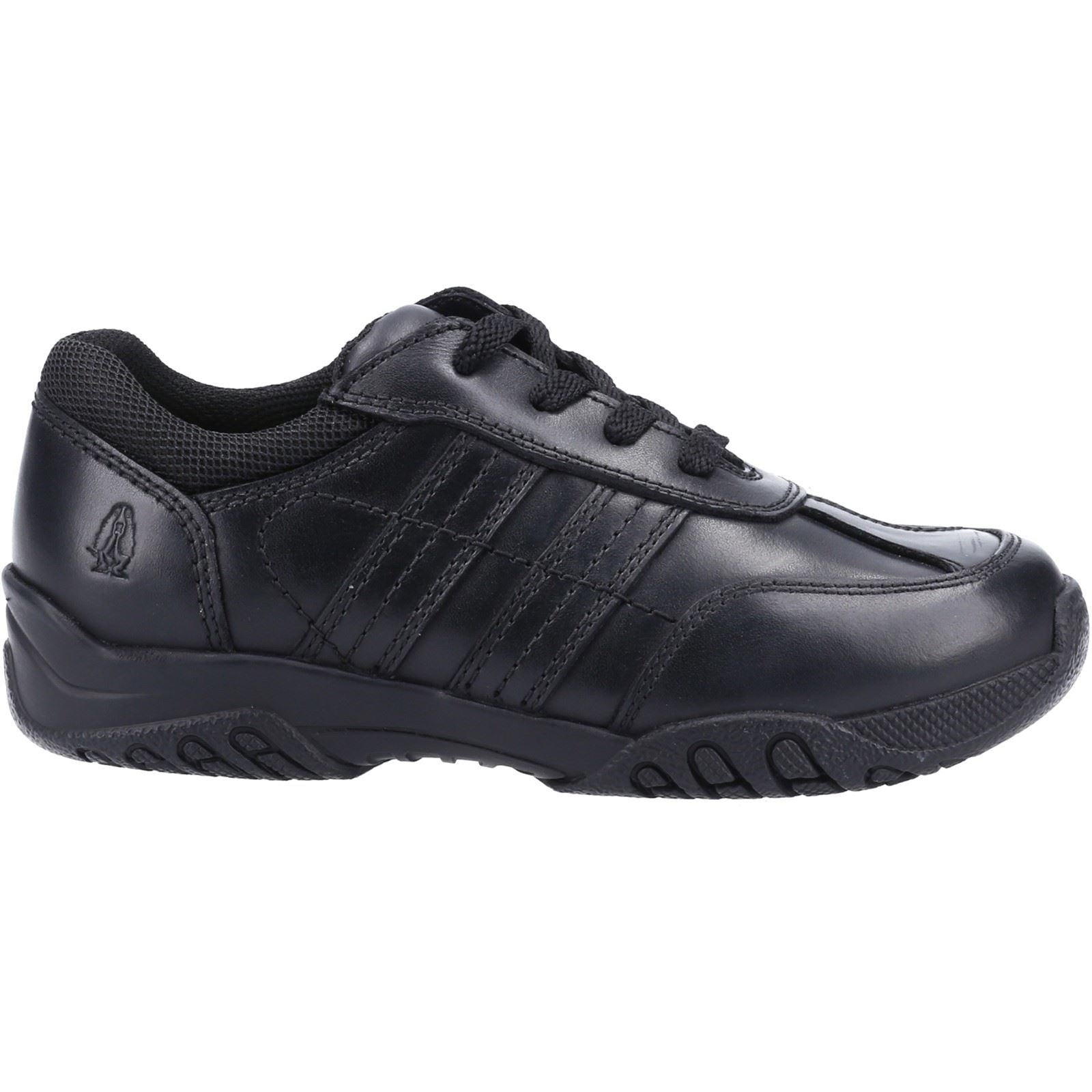 Hush Puppies Jezza 2 Die Schwarzen Schnürschuhe Für Jungen Aus Leder