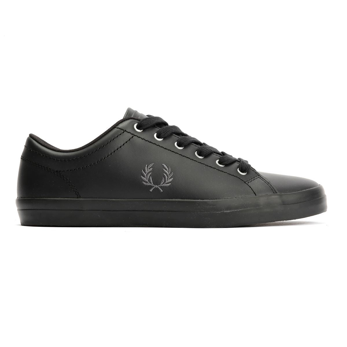 Fred Perry Baseline Leder Herren Schwarze Sneakers