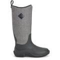 Muck Boots Hale Gummistiefel Schwarz Mit Flauschigem Hahnentrittmuster