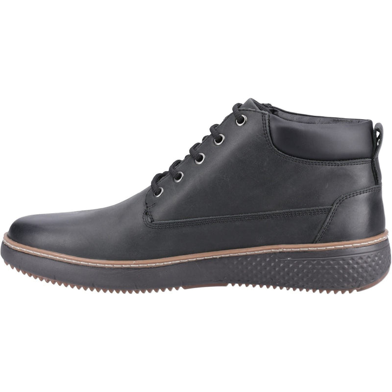 Hush Puppies Kian Herren Schwarze Farbe Leder Knöchelstiefel
