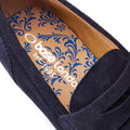 Base London Bruno Herren Mokassins Aus Leder In Marineblau