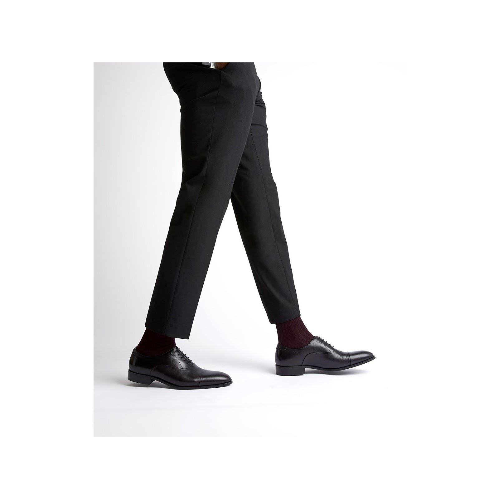 Dune Secrecy Leder-Herrenschuhe In Schwarz-Oxford-Stil