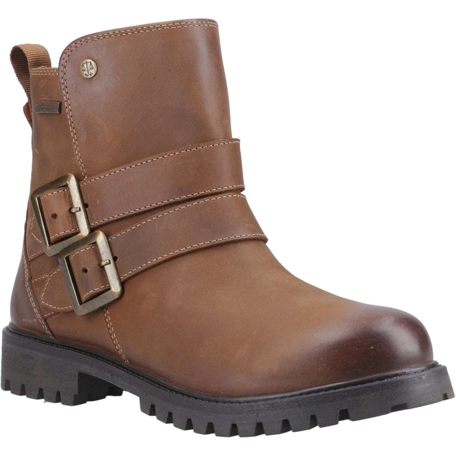 Hunter Ness Damen Lederstiefel in Dunkelbraun