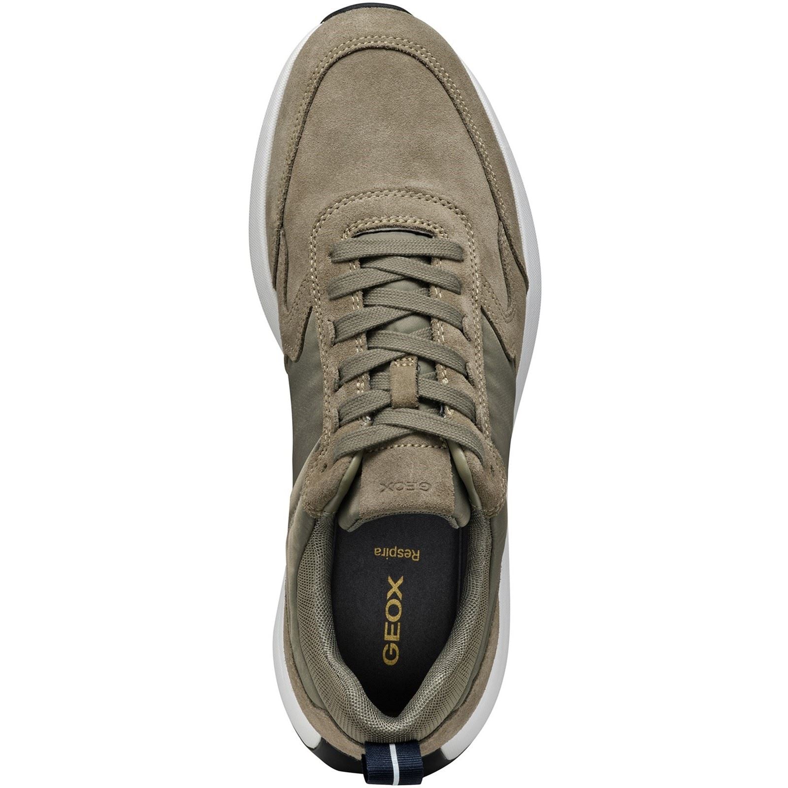 Geox U VOLPIANO Herren Sneaker Aus Leder In Salbei Leder