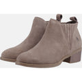 Hush Puppies Isobel Leder Damen Stiefel In Taupe